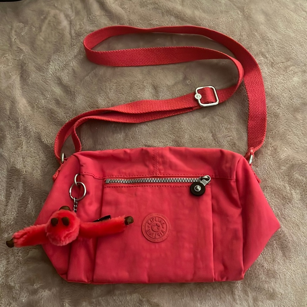 Hot pink Kipling crossbody bag